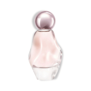 Kylie Jenner Cosmic Eau de Parfum – sculpted pink glass perfume bottle with metallic round cap.