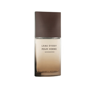 Issey Miyake L’Eau d’Issey Pour Homme Wood & Wood Intense Eau de Parfum bottle with brown wooden-style cap.