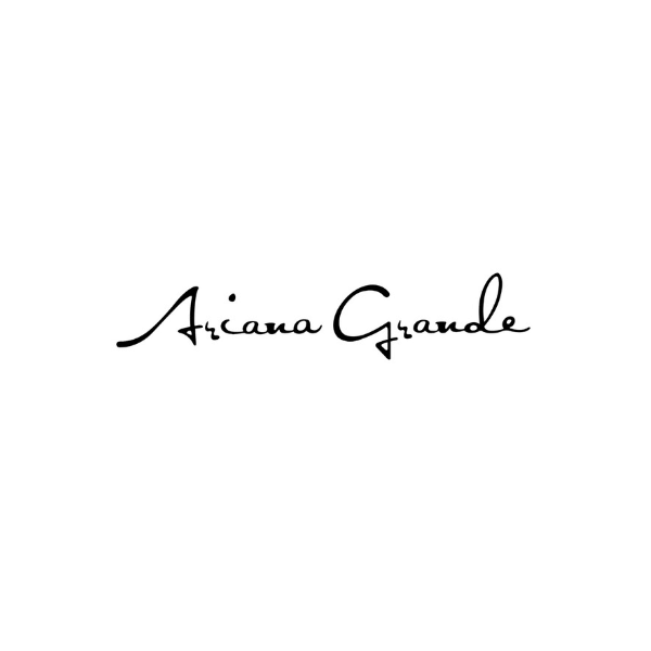Signature Logo Reading Ariana Grande in Cursive on White Background   100 Authentic Fragrance  Australia Wide Shipping   100 Authentic Fragrance  Australia Wide Shipping